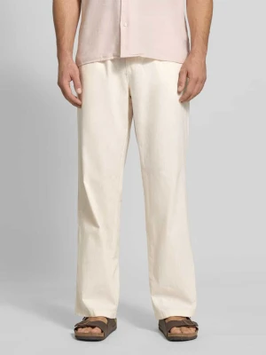 Spodnie w kroju regular fit z mieszanki lnu i bawełny model 'barton' Matinique