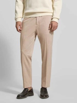Spodnie o kroju slim fit z mieszanki wiskozy model 'CIJUNO' CINQUE