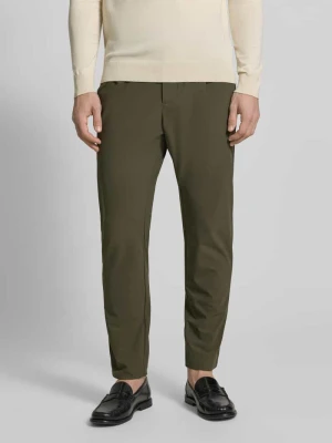 Spodnie w kroju slim fit z kieszeniami z lamówką na pośladkach CRUNA