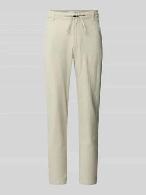 Spodnie w kroju slim fit z mieszanki bawełny i lnu model 'BRODY' Selected Homme