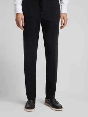 Spodnie w kroju slim fit ze ściągaczem w pasie Boss Czarny