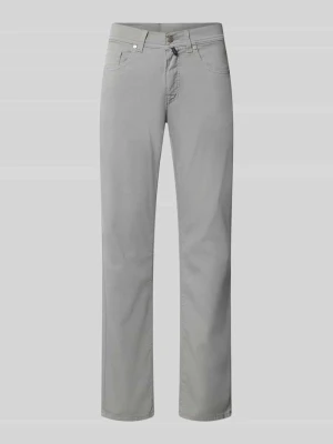 Spodnie w kroju tapered fit z kieszeniami w szwach model 'Lyon' Pierre Cardin Jasnoszary