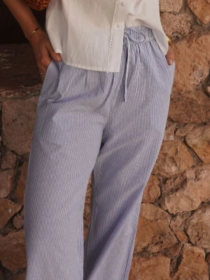 Spodnie w niebieskie w paski Été Bleu LAÏF