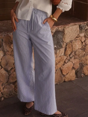 Spodnie w niebieskie w paski Été Bleu LAÏF