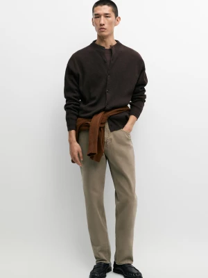 Spodnie W Stylu Jeansowym Tapered Fit - Opalony - Massimo Dutti - Male