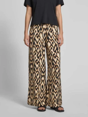 Spodnie w stylu Marleny Dietrich o kroju regular fit z mieszanki wiskozy z elastycznym pasem comma