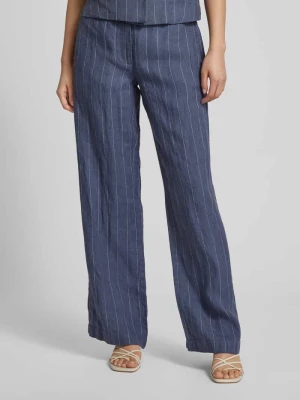 Spodnie w stylu Marleny Dietrich o luźnym kroju ze wzorem w cienkie prążki LANIUS