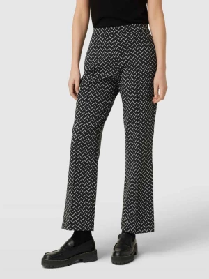 Spodnie w stylu Marleny Dietrich ze wzorem na całej powierzchni Christian Berg Woman