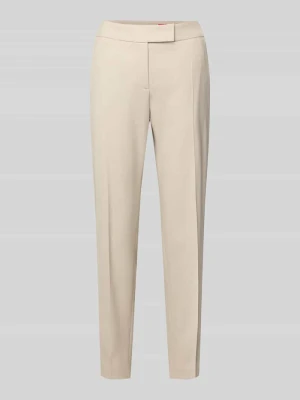 Spodnie wąskie o kroju regular fit z dodatkiem wiskozy model ‘HILESA’ HUGO