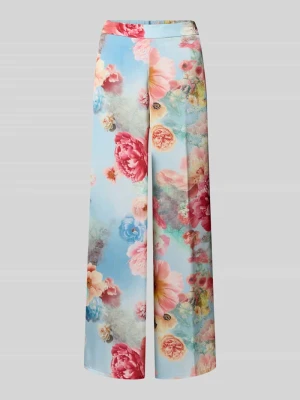 Spodnie we wzór na całej powierzchni z elastycznym pasem V by Vera Mont