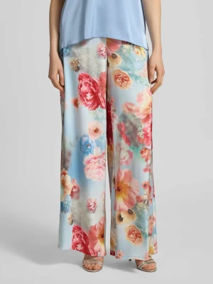 Spodnie we wzór na całej powierzchni z elastycznym pasem V by Vera Mont