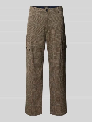 Spodnie we wzór na całej powierzchni z kieszeniami cargo Scotch & Soda Średniobrązowy