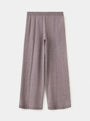 Spodnie wide leg z bawełny jagodowy - Dzieci - lata - MANGO KIDS