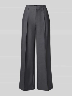 Spodnie wide leg z kantami Gina Tricot Ciemnoszary