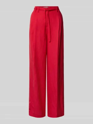 Spodnie Wide Leg z mieszanki lnu z paskiem Christian Berg Woman Selection