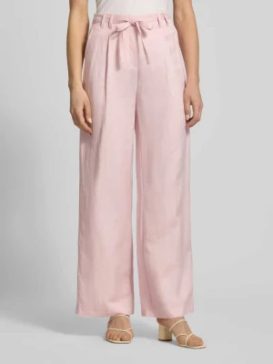 Spodnie Wide Leg z mieszanki lnu z paskiem Christian Berg Woman Selection