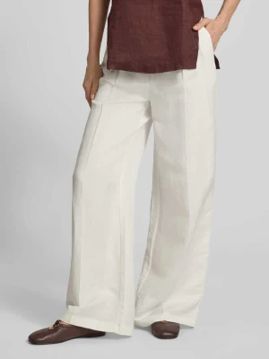 Spodnie Wide Leg z mieszanki lnu z paskiem Christian Berg Woman Selection