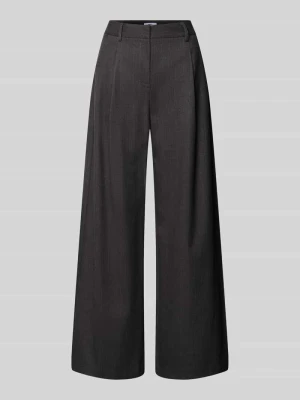 Spodnie Wide Leg z zakładkami w pasie model 'JAYCE' Suncoo Średnioszary