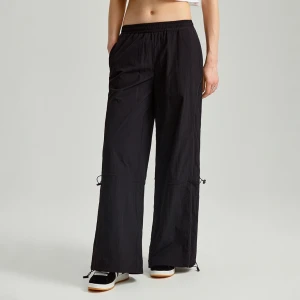 Spodnie wide leg ze ściągaczami pod kolanem House