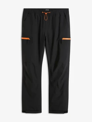 Spodnie wodoodporne, termoaktywne, loose fit straight BonPrix czarny