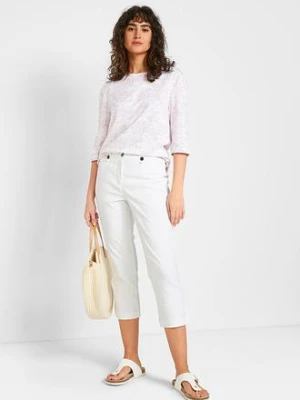 Spodnie z bengaliny 7/8 z wygodną talią bonprix