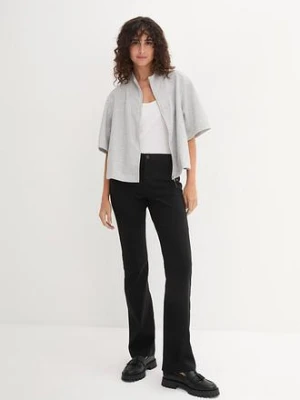 Spodnie z bengaliny ze stretchem o kroju bootcut bonprix