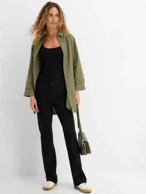 Spodnie z bengaliny ze stretchem o kroju bootcut bonprix