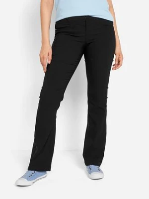 Spodnie z bengaliny ze stretchem o kroju bootcut BonPrix czarny