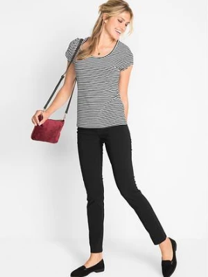 Spodnie z bengaliny ze stretchem, straight bonprix