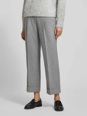 Spodnie z brzegiem i kantem model ‘Maikito pepita’ Opus