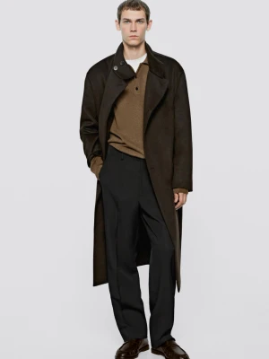 Spodnie Z Chłodnej Wełny − Limited Edition - Czarny - Massimo Dutti - Male