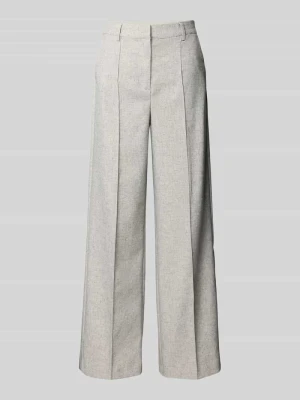 Spodnie z dodatkiem lnu i szwami podłużnymi model ‘RIU’ YAS