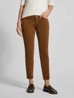 Spodnie z drobnego sztruksu o kroju boyfriend fit z mieszanki bawełny Marc O'Polo