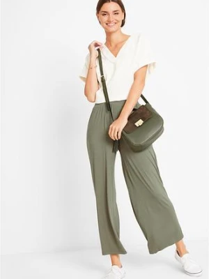 Spodnie z dżerseju 7/8, z lejącej mieszanki wiskozy bonprix