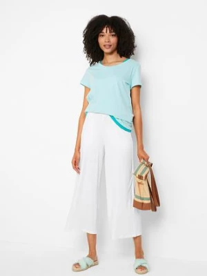 Spodnie z dżerseju 7/8, z lejącej mieszanki wiskozy bonprix