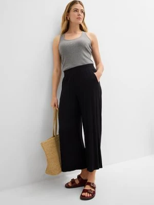 Spodnie z dżerseju 7/8, z lejącej mieszanki wiskozy bonprix