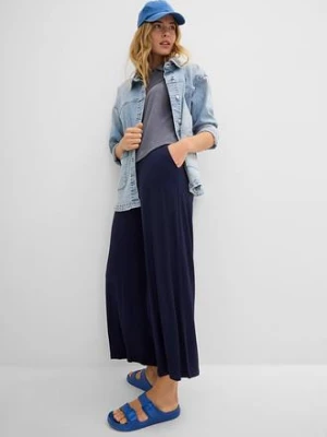 Spodnie z dżerseju 7/8, z lejącej mieszanki wiskozy bonprix