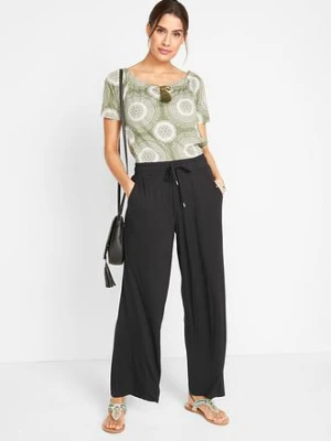 Spodnie z dżerseju z lejącej mieszanki wiskozy bonprix