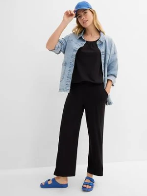 Spodnie z dżerseju z lejącej mieszanki wiskozy bonprix