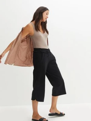 Spodnie z dżerseju z mieszanki bawełny bonprix