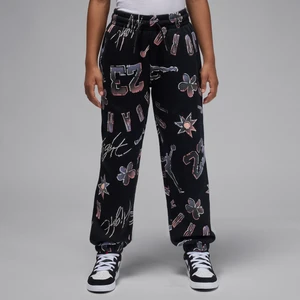 Spodnie z dzianiny dla dużych dzieci 23 Throwback Jordan - Czerń