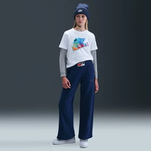 Spodnie z dzianiny dla dużych dzieci Nike Culture of Basketball - Niebieski