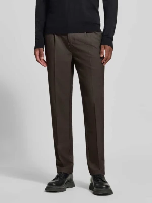 Spodnie z elastycznym pasem i kantami model 'MARC 2.0' Casual Friday Khaki