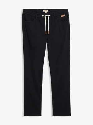 Spodnie z gumką w talii, regular fit, straight BonPrix czarny
