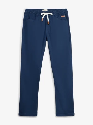 Spodnie z gumką w talii, regular fit, straight BonPrix niebieski