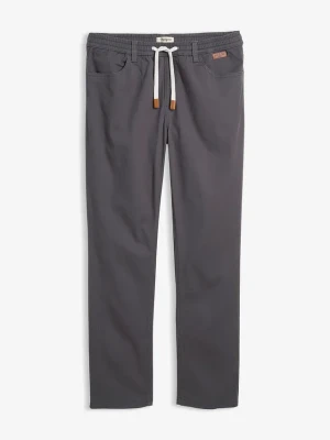 Spodnie z gumką w talii, regular fit, straight BonPrix szary