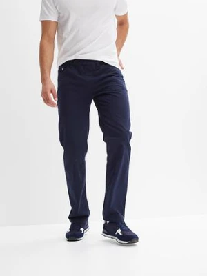 Spodnie z gumką w talii, Regular Fit Straight, z czystej bawełny bonprix