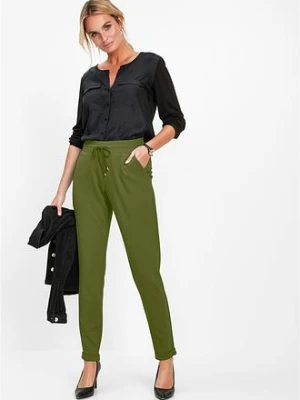 Spodnie z gumką w talii, z mieszanki wiskozy bonprix