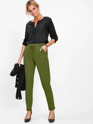 Spodnie z gumką w talii, z mieszanki wiskozy bonprix