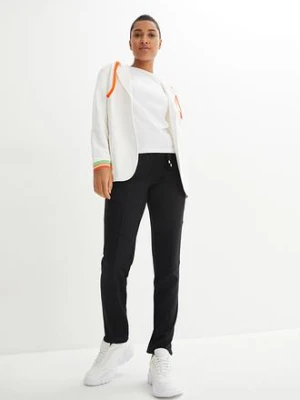 Spodnie z gumką w talii, z wygodnego materiału punto di roma bonprix